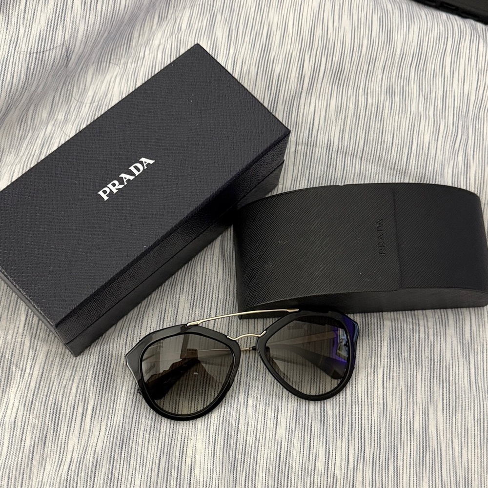 Prada Black Aviator Sunglasses